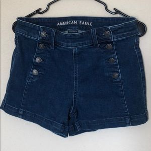 American Eagle high waisted size 10 button shorts